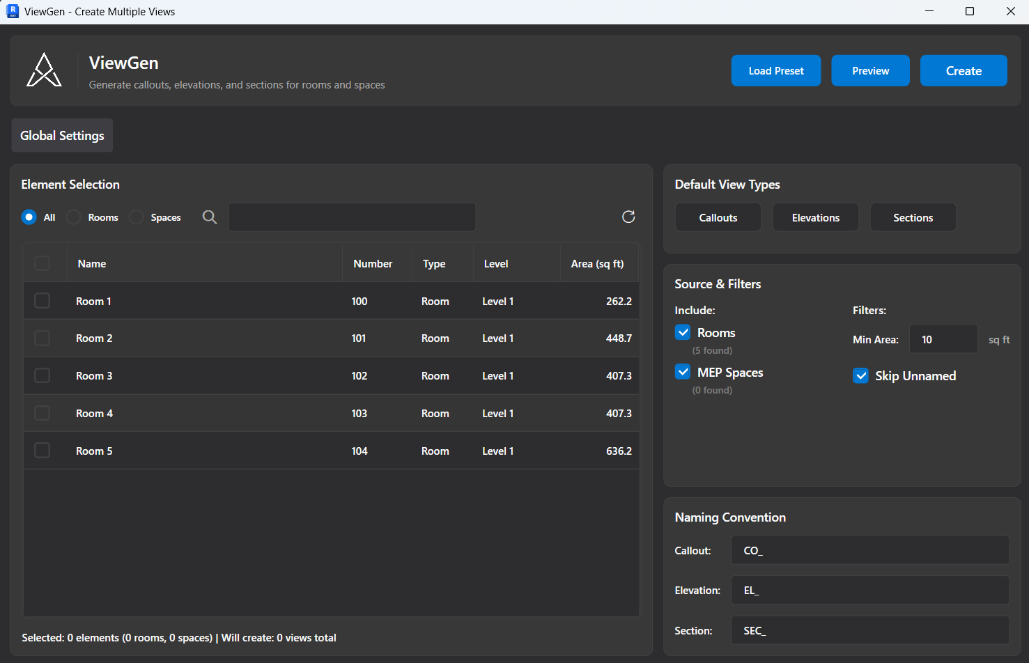 ViewGen - Revit plugin